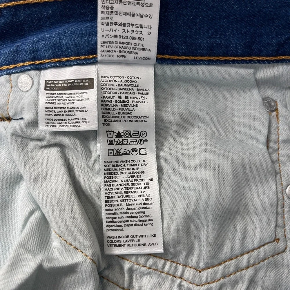 Levis Jeans Mens 36x32 Blue 514 Straight Fit Dark Wash Denim Casual 90s Normcore